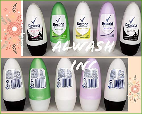 Rexona Body Roll on Deodorant Unisex, Anti-Perspirant/Anit-Transpirant (3X50ml/1.7oz, Mix within the available kinds)