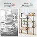 HOOBRO L-Shaped Ladder Shelf, 6-Tier Corner Bookshelf, Corner Wall Mount Bookcase, Display Shelf for Small Spaces, Anti-Tip Design, for Living Room, Balcony, Study, Rustic Brown and Black BF76CJ01