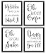 TheNameStore Kitchen Quotes and Sayings Art Prints | Set of Four Photos 8x10 Unframed | Great Gift for Kitchen Decor Kitchen Pictures or Kitchen Wall Art
