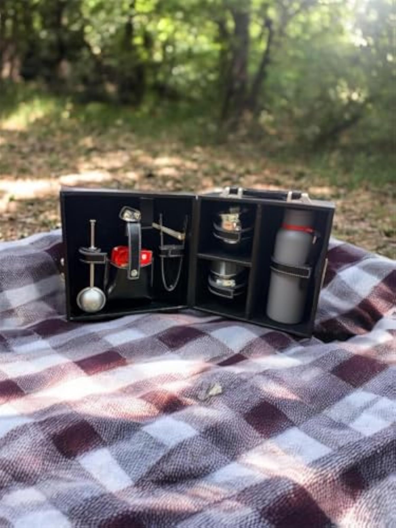 Portable Tea and Coffee Gift Box, Premium Travel Set
