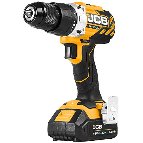JCB Akku Bohrschrauber 18BLDD (18V, 2x 2,0 Ah Li-Ionen Akkus, Ladegerät, Bürstenlos, Drehmoment 65 Nm, 2-Gang-Getriebe… – Bild 3