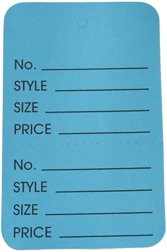 Miniatura 2 de 1000 piezas grande azul cupón de mercancía etiqueta de precio ropa perforada 1-3/4 "x 2-7/8"