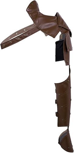 Miniatura 4 de YiZYiF - Armaduras góticas de hombro steampunk PU metal remaches brazo armadura brazalete cuerpo pecho arnés Cosplay traje accesorio