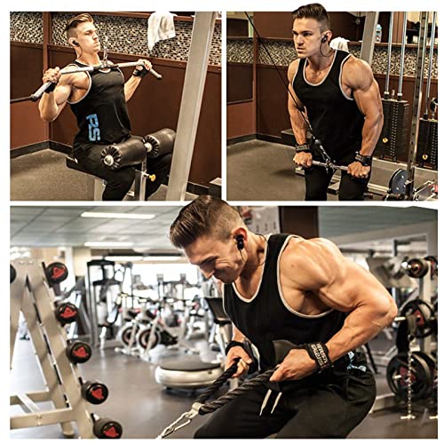 Monfasye Cable Pulley System Upgraded Diy Lat And Lift Weight Pulley Machine Attachment Home Gym Forearm Wrist Roller For Triceps Pull Downs Biceps Curl Forearm Shoulder (Straight + Tricep) #TOP7