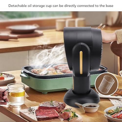 Portable Range Hood, Desktop Range Hood with 3000mAh Battery 2 Speed Exhaust Fan Detachable Filter for Indoor BBQ Hot Pot Kitchen Exhaust Fan (Gold)