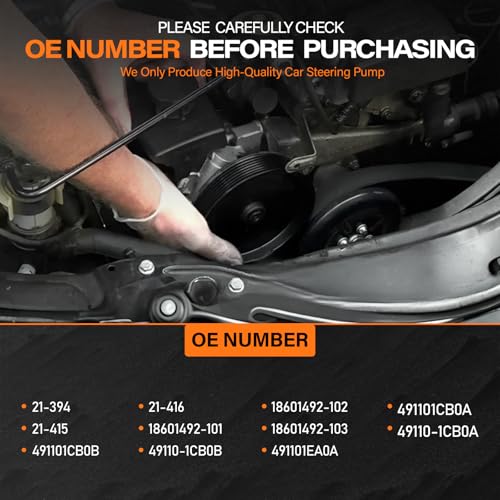 VeloxDrive 21-394 Power Steering Pump Fits for Infiniti EX35 EX37 QX50 QX70 FX35 FX37 G35 G37 M35 M37 Q40 Q50 Q60 Q70 Q70L, Nissan 370Z 3.5L V6 Replace OE 21-415, 21-416, 18601492-101, 491101CB0A by VeloxDrive - Used condition - Image 3
