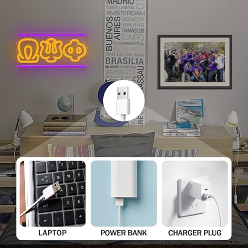 Image of Brother Neon Sign for Wall Decor Dimmable Led Neon Decor Light Fraternity Gifts for Men USB Powered Orange Gift