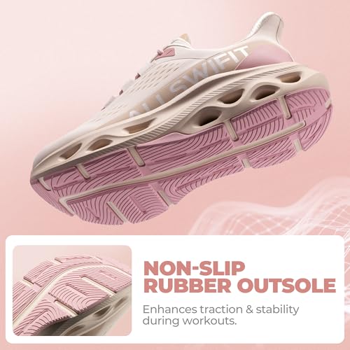 Image of ALLSWIFIT Women's Slip On Walking Shoes Cushioning Hands Free Non Slip Breathable Comfort Workout Running Jogging Gym Athletic Tennis MoveSlide Fashion Sneakers