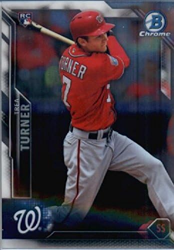 2016 Bowman Chrome #51 Trea Turner Washington Nationals Baseball Rookie Card-MINT