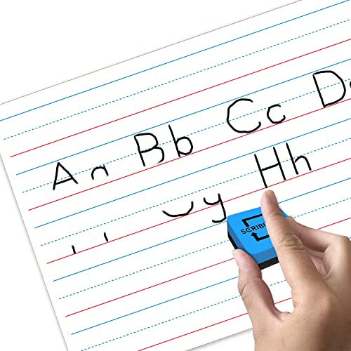 5 Pack Double Sided Whiteboards Lined Dry Erase Board For Kids Ruled Writing Board Handwriting Practice For Kids Small White Board Dry Erase Boards Lines 9X12 Student 5 Dry Erase Markers Included #TOP3