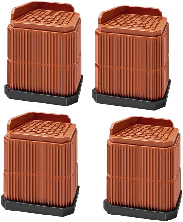 4 Pack Stackable Treadmill Incline Riser Blocks, Height Lift for Leveling & Uphill Training, Heavy Duty Support up to 4000 lbs, for Gym and Home Use