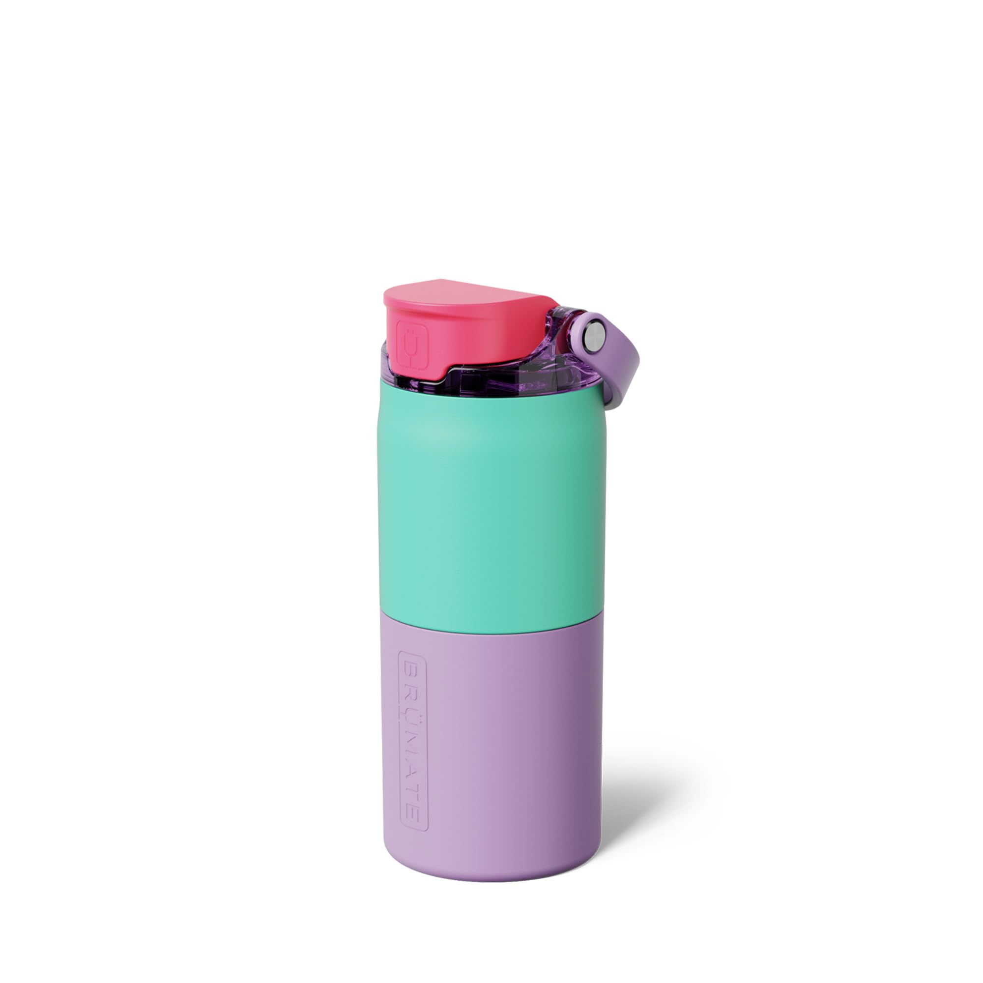 BrüMate Rise 18oz Water Bottle with Covered Silicone Straw | 100% Leakproof Insulated Kids Water Bottle | Cup Holder Friendly Base | 18oz (Stardust)