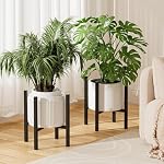 Stand d'usine en métal réglable extérieur & Intérieur Convient pour 8-14 pouces Pot de plante Stand Mid Century Modern Planter Pot Holder Corner Plant Stands 2 Boîtes