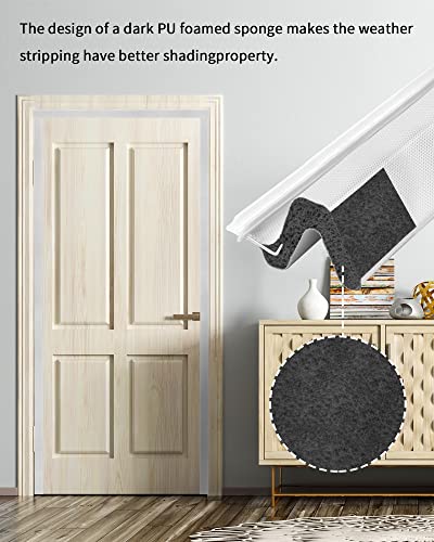 Ichinose 28 Feet Long Exterior Door Weather Stripping Is A Kind Of Easy To Install And Cut Kerf Weather Stripping For Doors Suitable For Door Sound Insulation Anti-Collision And Light-Shielding（White） #TOP4