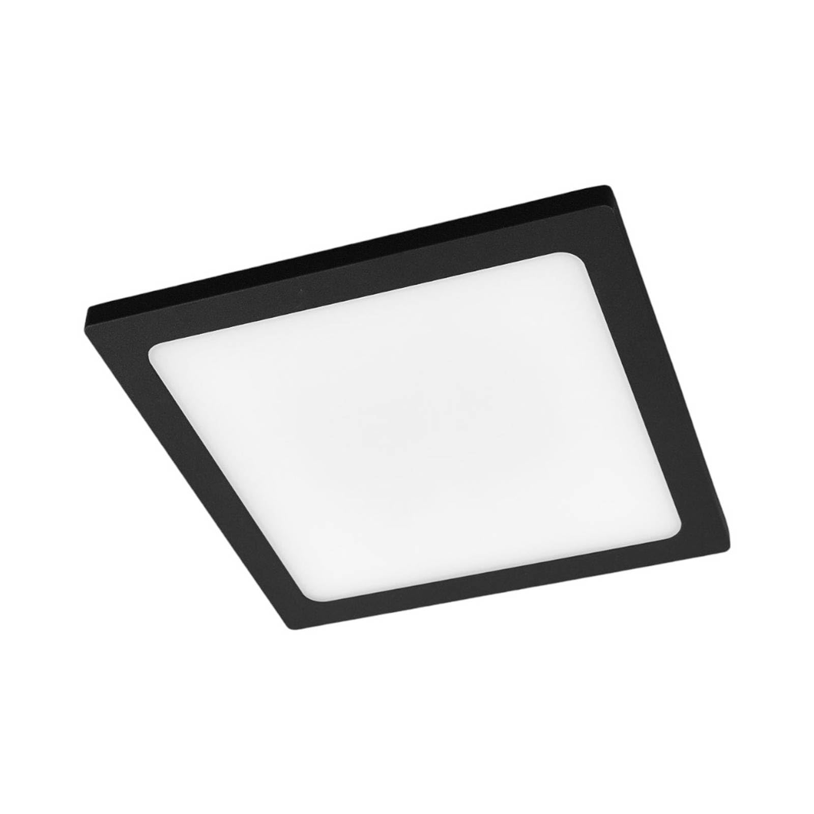 Lucande LED Ceiling Light Outdoor Mabella with Motion Detector (Modern) in Black Made of Aluminium (1 Light Source,) from Outdoor