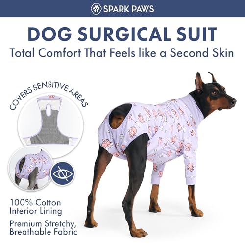 Image of Spark Paws Dog Recovery Suit - Surgical Onesie After Surgery, Male & Female
