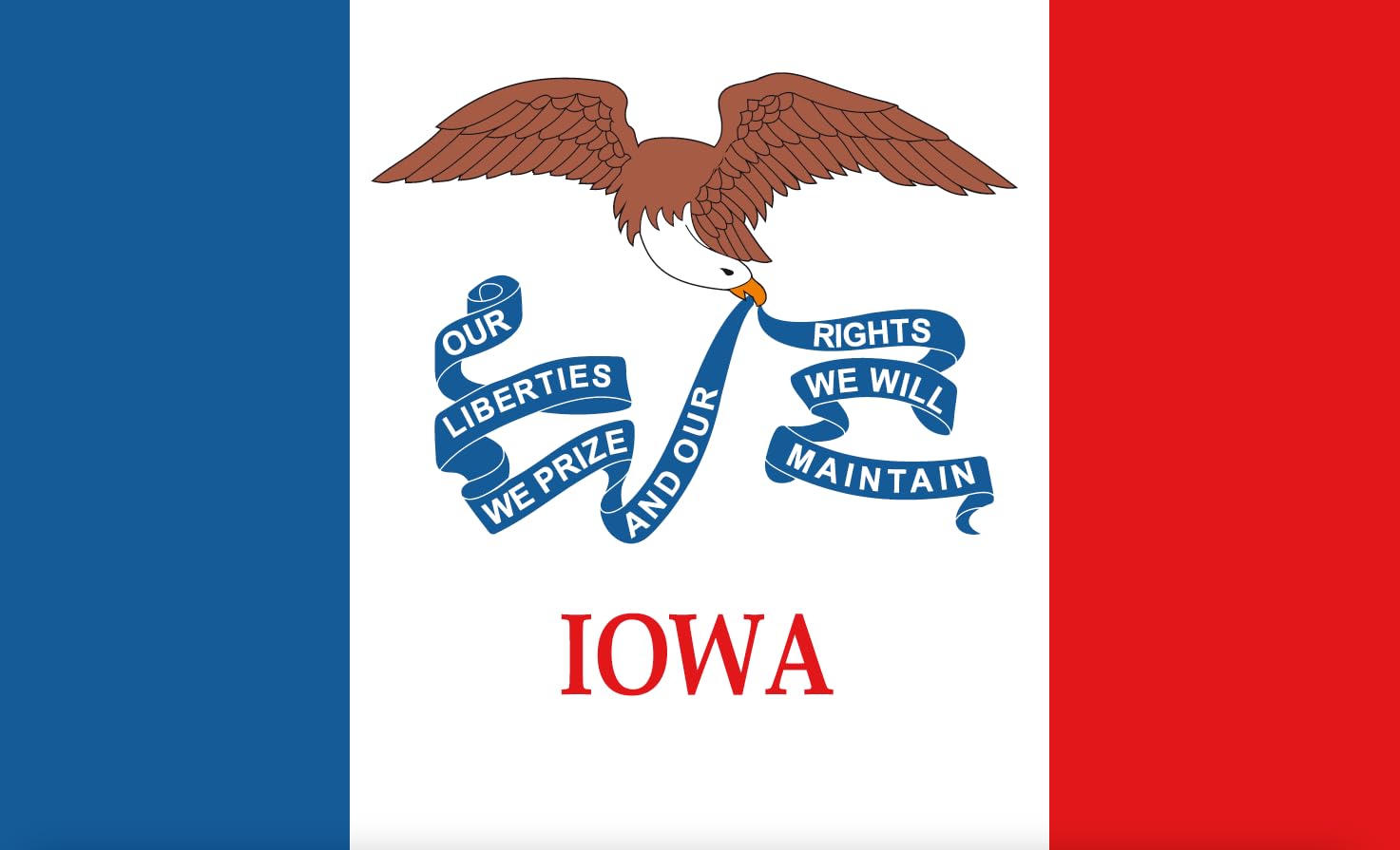 Drapeau Iowa - État américain de l'Iowa Marine Flag / 60 x 40 cm