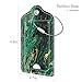 Hsxnam 2 Pack PU Leather Luggage Tags for Suitcase, Travel Cruise Luggage Tag with Privacy Flap, Name ID Label and Metal Loop for Women Men Baggage Handbag School Bag Backpack, Green Marble