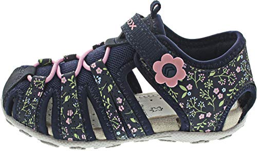 Geox Jr Sandal Roxanne B, Sandalias Punta Cerrada para Niñas, Azul (Dk...