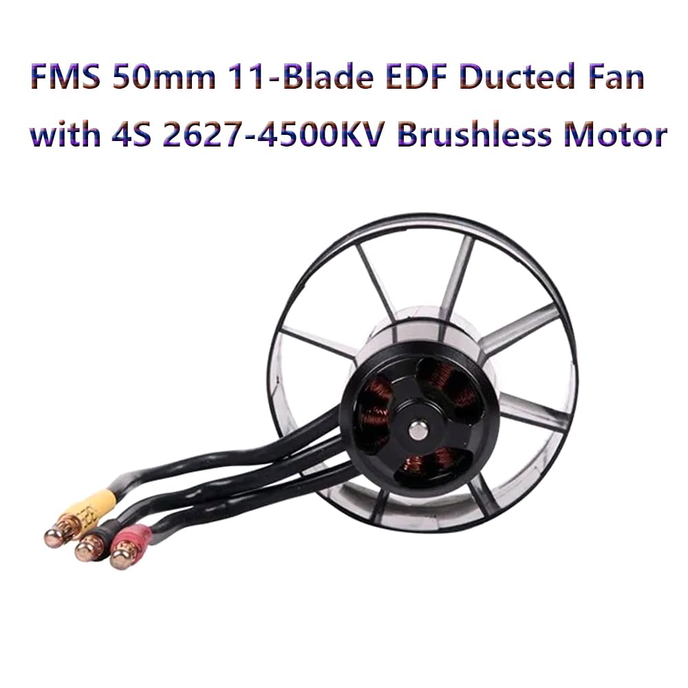 FMS 50mm 11-Blade EDF canalizzato Fan con 4S 2627-4500KV Motore Brushless per RC Aereo Modello Aereo Jet Parts