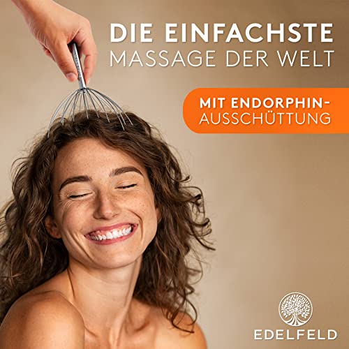 Die entspannende Kopfmassage Spinne mit 28 Fingern von Edelfeld [VERBESSERTE VERSION 2025] -Kopfmassagegerät mit Auslegern auf 2 Ebenen - Kopfkrauler mit Wohlfühl-Noppen - Massagespinne als Geschenk 6