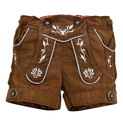 Baby-Kunstledershorts in Bester Qualität Gr. 86 I Schöne Jungen-Shorts in Hellbraun I Schöne Baby-Kunstlederhose in Lederoptik I Wunderschöne Kinderbekleidung