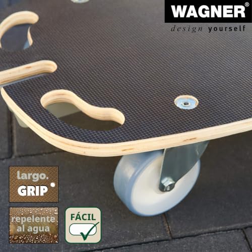 Plataforma de carga Wagner para mudanzas y talleres con base antideslizante de 40 x 80 cm 4