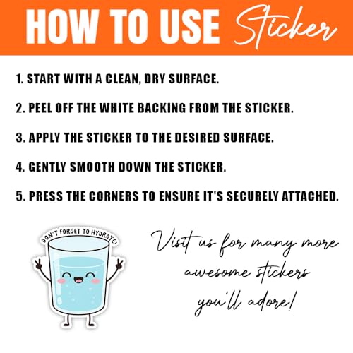 Image of MAIANEY (3in) Funny Drink Water Reminder Stickers 10Pcs - Hydration Quote Vinyl Stickers for Water Bottles, Laptop, Tablet, Desk, Planner, Tumbler, Cup, Mug, Vehicle
