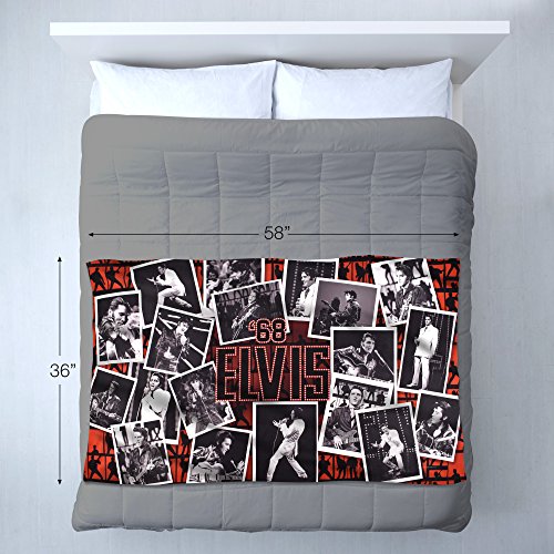 Elvis Presley ’68 Comeback Special Rock ‘N’ Roll 36”X58” Fleece Throw Blanket #TOP2