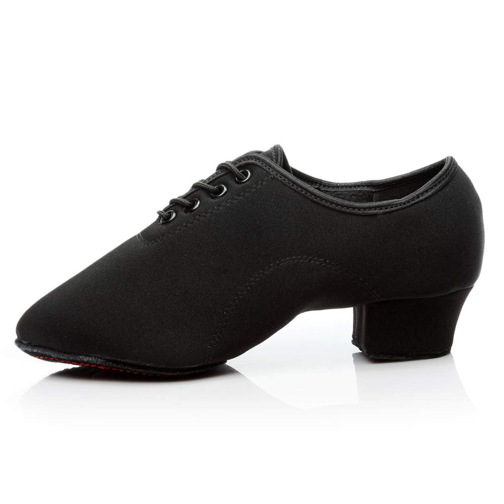 HROYL Little Boy/Big Kids/Men Dance Shoes Leather lace-up Ballroom Shoes for Latin Tango Salsa Dance Performence Shoes TL-NJB