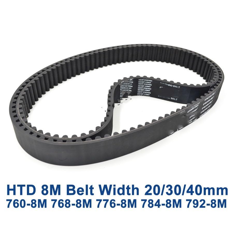 Cinghia Dentata HTD 8M – Larghezze 20/30/40/50 Mm E Denti 95-99, Perfetta Per Stampanti 3D E CNC