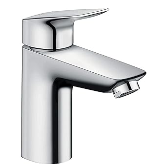 hansgrohe Logis Basin Mixer Tap 100 Without Waste, Chrome, 71101000