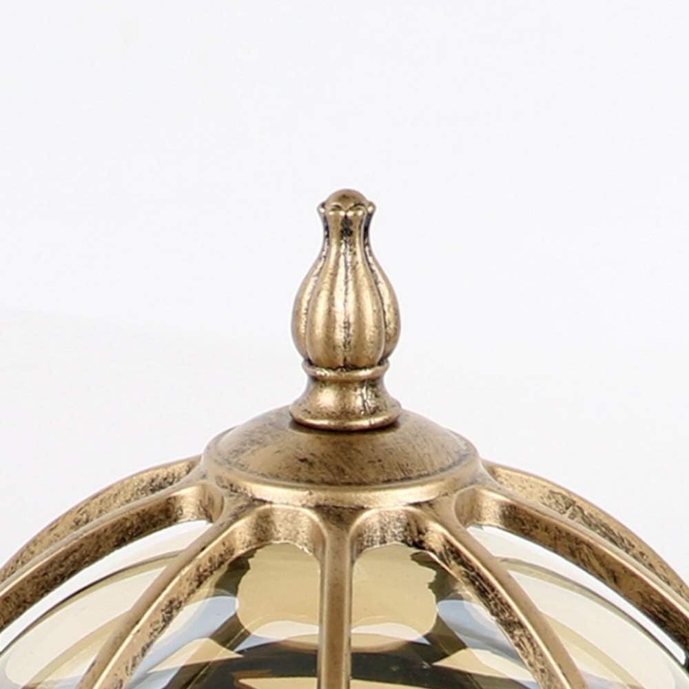 Lámpara Poste Pilar De Luz Globo para Exteriores, para Jardín, Villa, Columna Aluminio, Poste Vidrio, Paisaje para Patio Exterior Jardín(Bronze,27 * 51 * 14 cm)