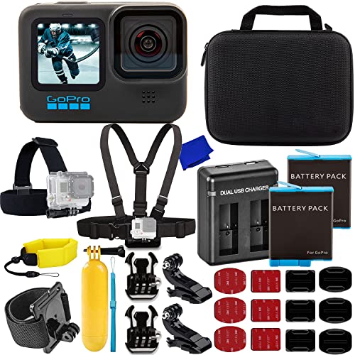 Ultimaxx Essential Bundle + GoPro HERO11 (Hero 11) + 2X Replacement Batteries, Dual USB Charger, Water-Resistant Action Camera Case, Floating “Bobber” Handle, Chest Strap & Much More (23pc Bundle)