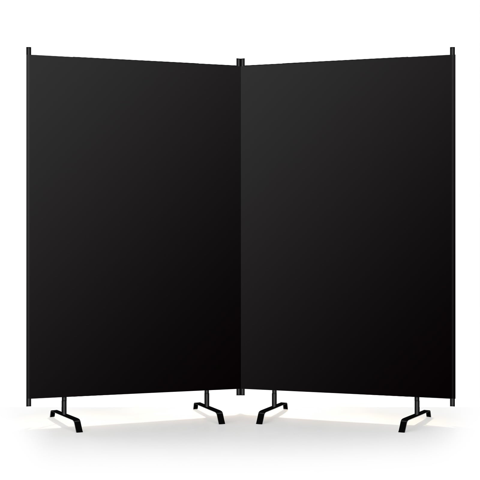 Photo 1 of Room Divider Panel, Siebwin 2 Panel Folding Privacy Screens with Wider Feet, 8Ft x 6FT Portable Room Partition for Room Separator, Room Divider Screen Partition Room Dividers Freestanding