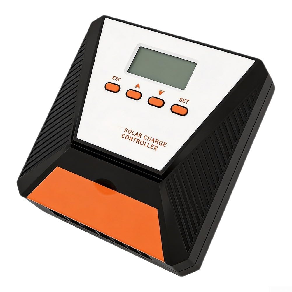 Regolatore di carica solare MPPT 30 A 12 V/24 V rilevamento automatico LCD | Rilevamento automatico 12 V/24 V, rilevamento >99%, monitor LCD, ABS + alluminio, struttura compatta