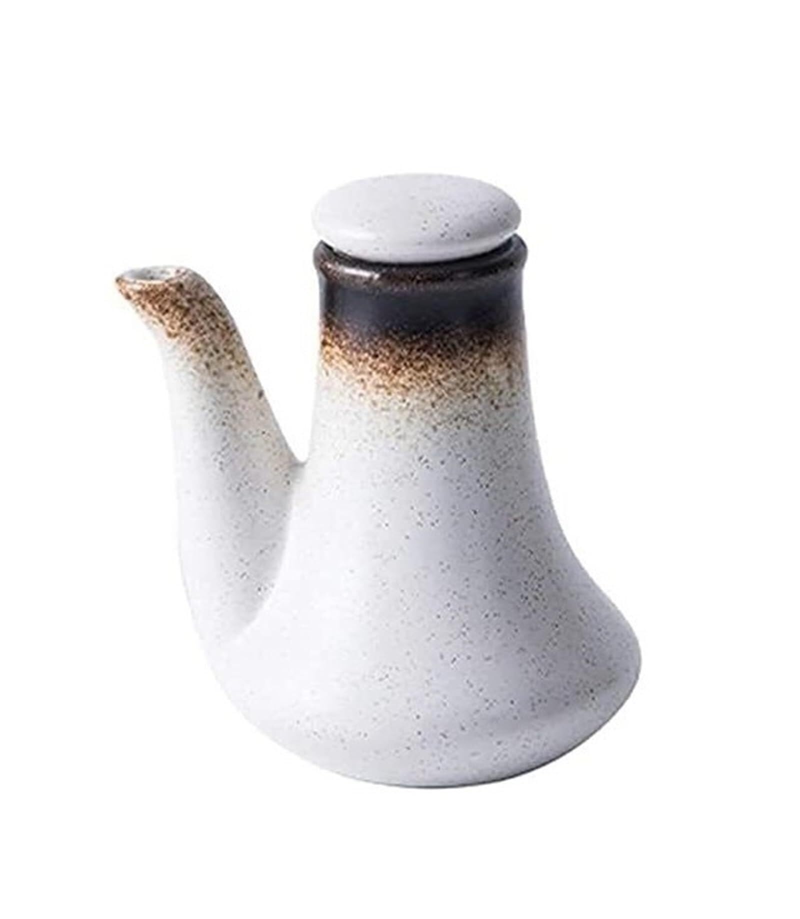 Dispensador de Aceite y vinagre de cerámica Vintage, pequeño Recipiente para Salsa de Soja, Botella para condimentos líquidos de Cocina, 100 ml