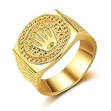 rolex 18k  Special&kind Preferred Fashion Hip Hop 18K Gold Iced Out Crown Ring für Herren Verlobung Hochzeit Party Ringe Schmuck für Geburtstag, Valentinstag, Jahrestag GD-10