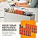 Storacell Slimline AAA-6 Battery Storage Caddy and Dispenser (Pack of 2), Orange, Holds 6 AAA Batteries (Not Included), Durable & Compact Design, The Original Battery Caddy, Made in The USA