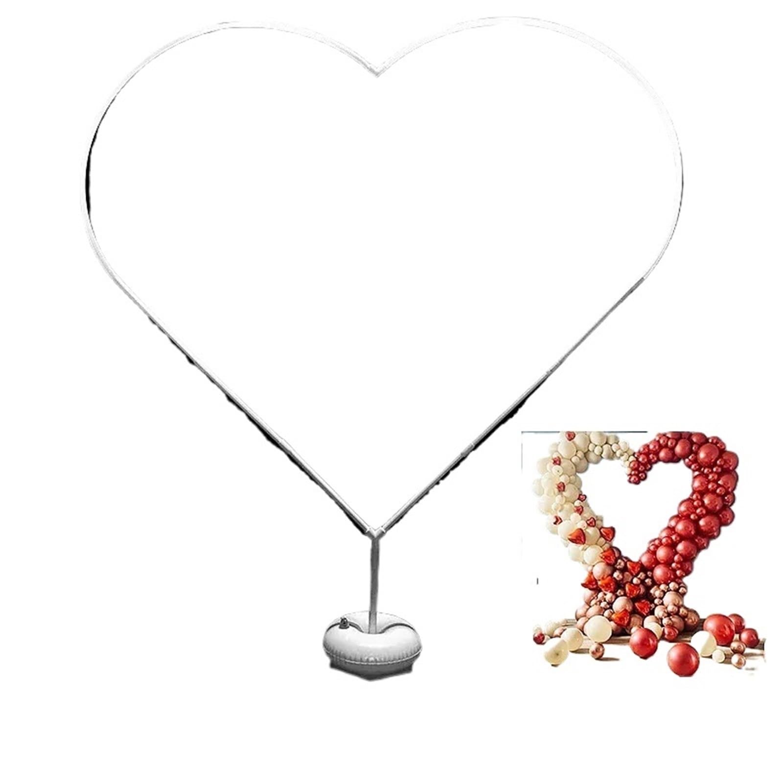 Bogen, 1 Set herzförmiger Ballonbogen-Rahmenring, DIY-Ballonbogen-Girlandenständer-Kit for Hochzeiten und Jubiläumsdekorationen im Freien