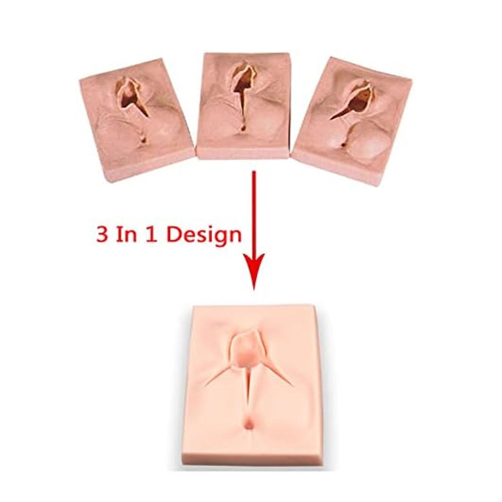 JOSBY Simulador de sutura de episiotomía de laceración, Modelo de práctica de sutura perineal de incisión de Vulva Femenina, Modelo didáctico, simulador de Parto, para la enseñanza de ginecología