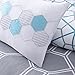 Intelligent Design Clara -All Seasons Comforter Set -4 Piece - Blue - Geometric Pattern - Twin/TwinXL Size - Includes 1 Comforter, 1 Sham, 2 Decorative Pillows - Great For Dorm Room And Guest Room