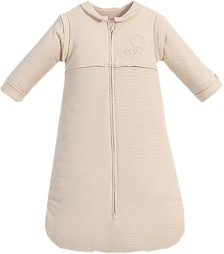 Miniatura 9 de Saco de dormir orgánico para bebé, manta de manga desmontable, grosor moderado, (32-68)