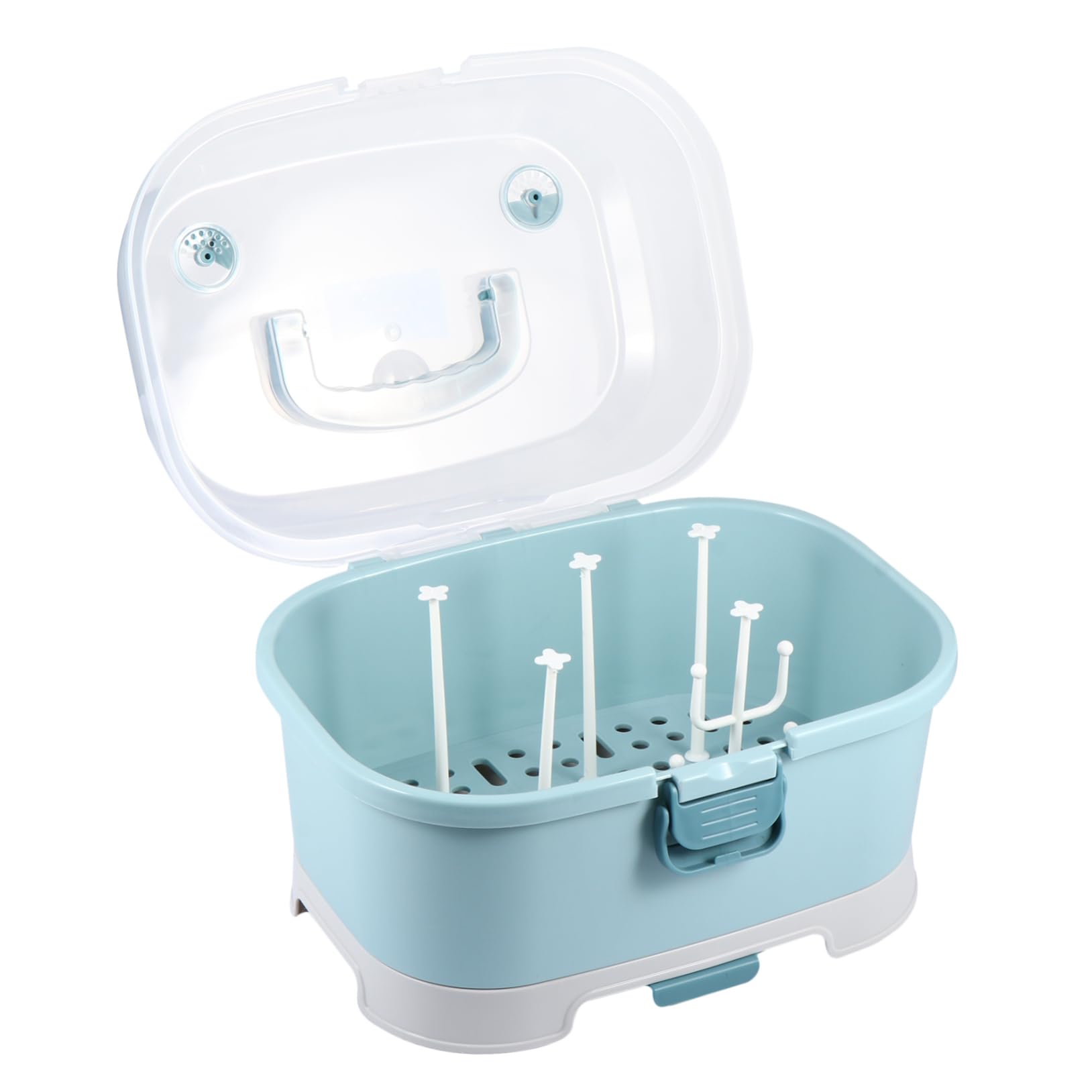 Beaupretty Blaue Pp Aufbewahrungsbox für Babyflaschen, Groß, Tragbar | Schnuller und Stillzubehör, Reisen und Zuhause, Viel Platz für Milchpulverdosen