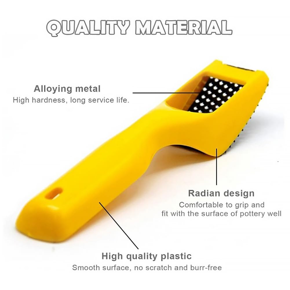 367023-STX Surform Shaver Tool 5 21 115 con cepillo de limpieza - Multifuncional Hand Rasp Plane Polish Shaper - Herramienta de afeitar de mano para esculpir arcilla de cerámica y tal