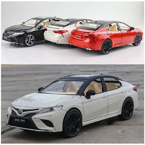 Image of 1 /24 Big Toyota Camry Toy Car Metal Pull Back Diecast Car with Openable Door and Sound Light, Gifts Toys for Kids【 Red 】