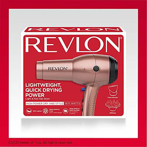Revlon Light & Fast Hair Dryer | 1875W Stunning Blowouts Easily And Comfortably #TOP6