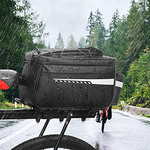Mengk Waterproof Insulated Trunk Cooler Bag Cycling Bicycle Rear Rack Seat Bag Luggage Storage Bag Mtb Bike Pannier Bag Shoulder Bag #TOP2