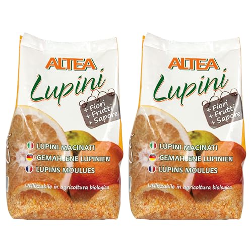 Altea - Altramuces molidos para limones, abono cítrico, altramuces secos para plantas acidófilas, permitido en agricultura orgánica, fertilizante 100% natural, bolsas de 1 kg (2)