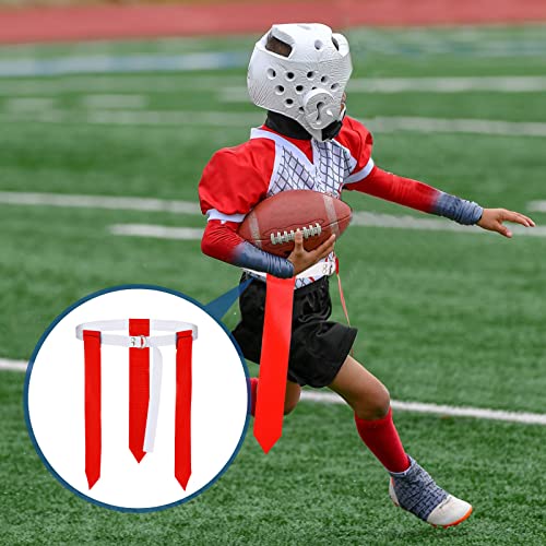 24 Player Adjustable Flag Football Belts Flag Football Set Football Training Equipment For Youth With 3 Flags Per Belt For Kids Adults Players, 36 Red And 36 Blue Flags #TOP5